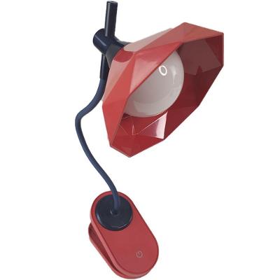 Luminaria De Mesa Com Garra Diamante Articulavel Led 3 Cores