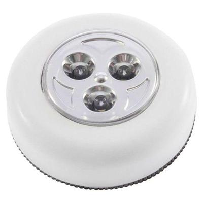 Luminária Button Com 3 Led'S 3 Pilhas Aaa Produto Prata