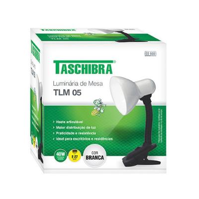 Luminária De Mesa Taschibra Tlm 05 E27 Bivolt Branco