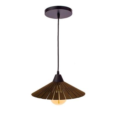 Luminária Teto Lustre Pendente Balcão Cozinha Sala Mdf Cabo Cor:chocolate