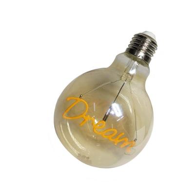 Lampada Led Dream Vintage Mensagem 4w Branco Quente