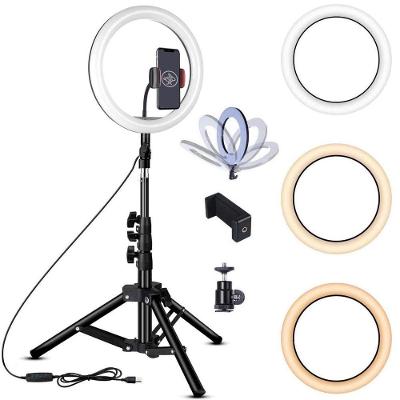Kit Iluminador Luz Ring Light Youtuber 6 16Cm + Tripé