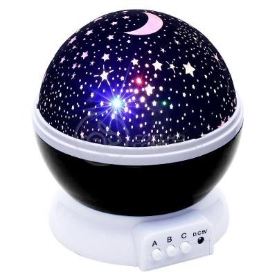 Luminária Projetor Abajur Estrelas Galáxia Universo Céu Criança Rotativa 360 - Preto