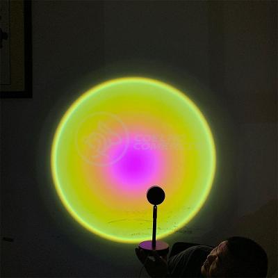 Mini Ring Light Sunset Projetor Lâmpada Usb Sol
