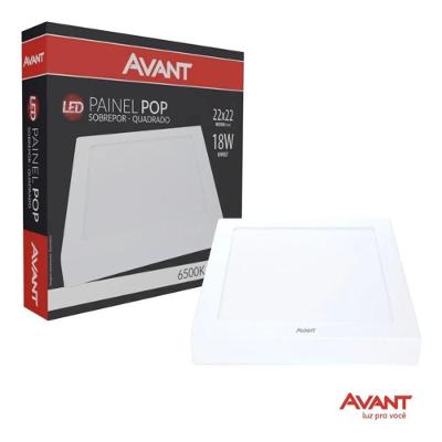 Kit 4 Painéis Led Quadrado Sobrepor 18w Branco Frio Bivolt
