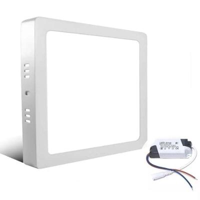 Kit 4 Painéis Led Sobrepor 12w Quadrado Branco Frio Bivolt