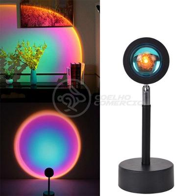 Mini Ring Light Sunset Projetor Lâmpada Usb Arco Íris