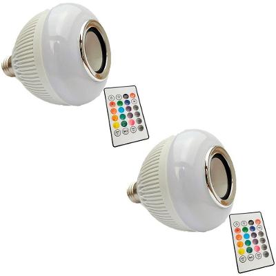 Kit C/2 Lâmpada Caixa De Som Bluetooth Rgb Recarregável
