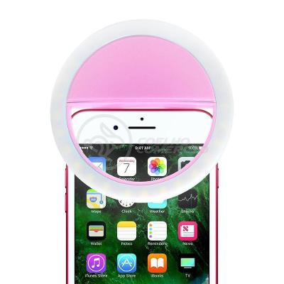 Anel De Luz Selfie Mini Ring Light Android E Ios - Rosa