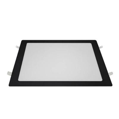 Painel De Led Blumenau Quadrado Embutir 24w Bivolt Preto 6500k Luz Fria