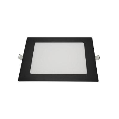 Painel De Led Blumenau Quadrado Embutir 18w Bivolt Preto 6500k Luz Fria