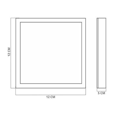 Painel De Led Frameless Quadrado Sobrepor 18w Bivolt Bravalumi 6500k Luz Fria