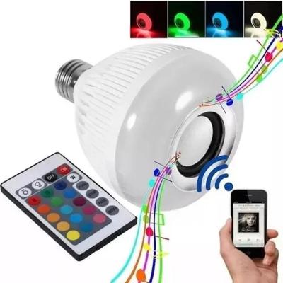 Lampada Som Led Rgb Bluetooth Musicas Com Controle