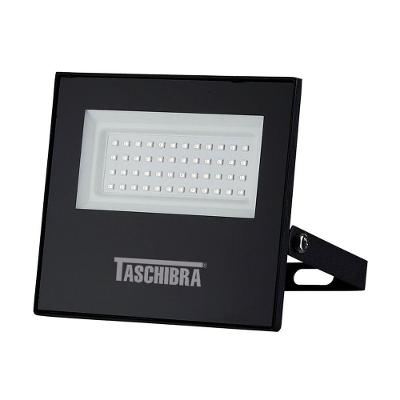 Kit 6 Refletores Taschibra Led Tr Slim 30w 6500k Preto Bivolt