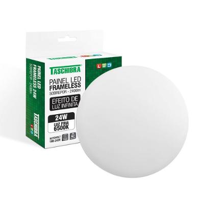 Painel De Led Taschibra Frameless Redondo Sobrepor 24w Bivolt