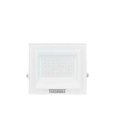 Refletor Tr Led 50w Slim Branco - Taschibra 3000k (amarela)