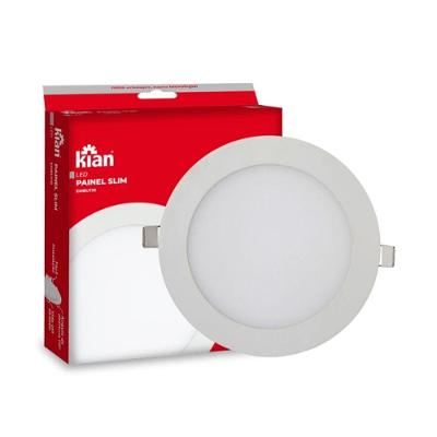 Kit 10 Painéis Led Embutir 18w Redondo Branco Frio Bivolt