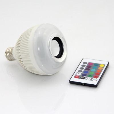 Lâmpada Led Music Bluetooth Rgb 12W Com Controle Remoto