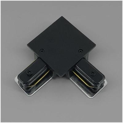 Emenda L Conector Em L Para Trilho Eletrificado Embutir Produto Preto