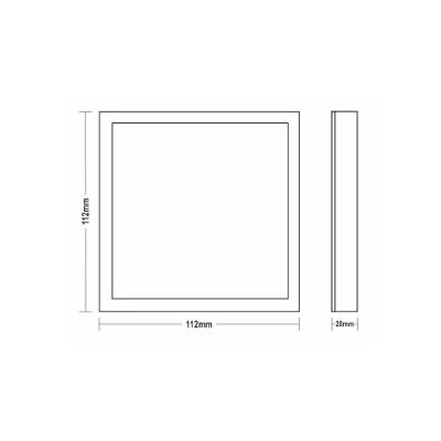 Painel Led 6w Quadrado Sobrepor - Taschibra 6500k (branca)