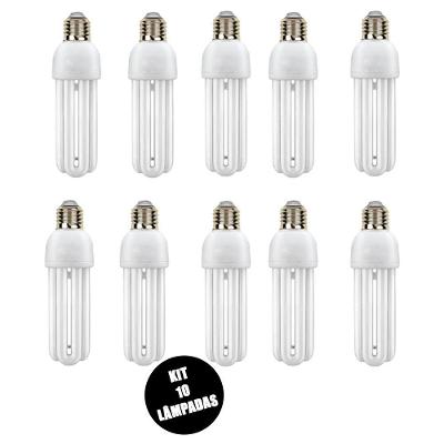 Lampada Fluorescente 220V Kit 10 Uni 15W Branco Frio Ambient