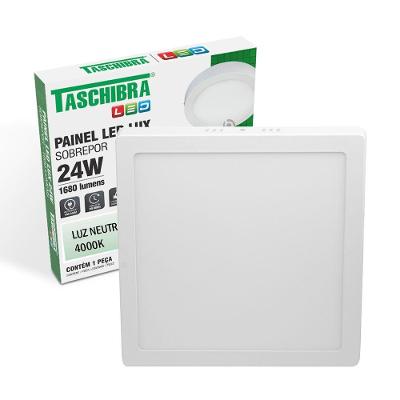Painel De Led Quadrado Sobrepor 24w Bivolt Taschibra 4000k Luz Neutra