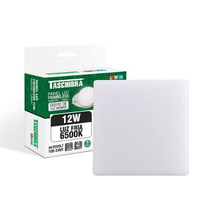 Painel De Led Taschibra Frameless Quadrado Embutir 12w Bivolt