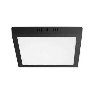 Painel De Led Quadrado Sobrepor 24w Preto Bivolt Taschibra 6500k Luz Fria