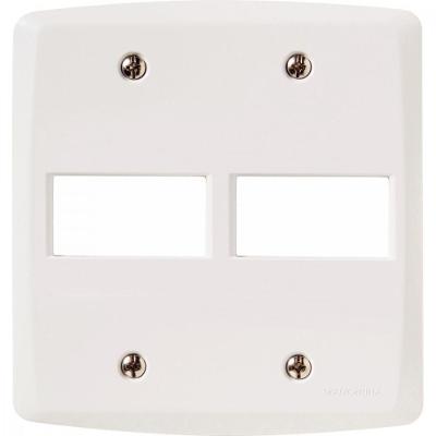 Placa 2 Postos Horizontal 4x4 Tramontina Lux² Branca