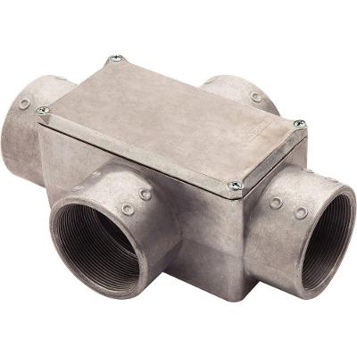 Condulete Fixo Tipo "x" 3" Tramontina Com Tampa / Rosca Bsp / Sem Pintura Tramontina