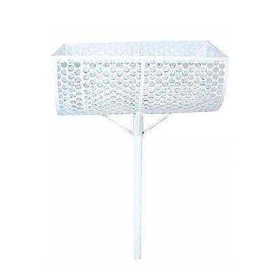 Lixeira de Rua Modelo Tela Moeda de 60cm Branca