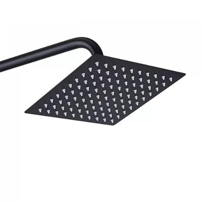 Chuveiro Ducha Quadrado Inox 20X20 Parede Preto Fosco
