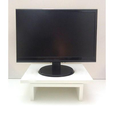 Suporte De Mesa Base Giratório Com Nicho 360° Para Monitor Branco