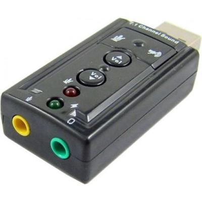 Placa de Som Usb 7.1 Entrada P2 Fone Microfone Knup