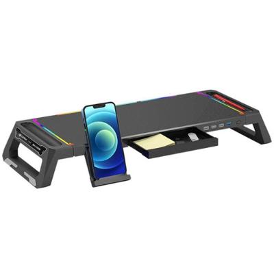 Suporte Para Monitor Bm-l100bk Rgb Preto C3tech Preto