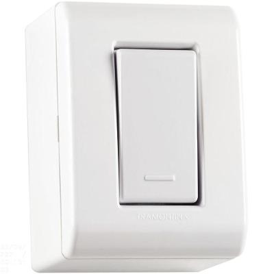 Caixa De Sobrepor Com 1 Interruptor Simples 10 A 250 V Tramontina Lizflex Branca Tramontina