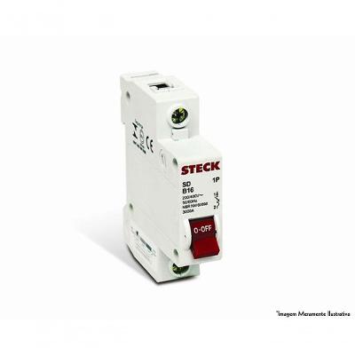 Disjuntor Steck Unip Serie Sd61 E 20A Curva B 3Ka