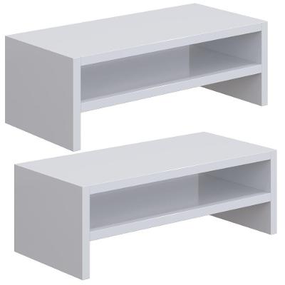 Kit 2 Suportes Stand Para Monitores Mesa Escritório Branco