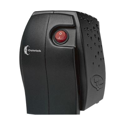 Estabilizador 300va Coletek, Entrada Bivolt Manual, Saída 115v, 4 Tomadas, Preto Es-300va