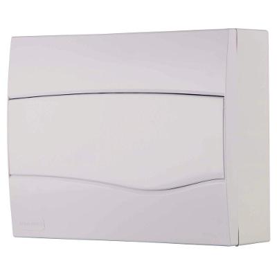 Quadro De Distribuição De Sobrepor 12 Din Ou 8 Nema Tramontina Com Porta Branca Tramontina