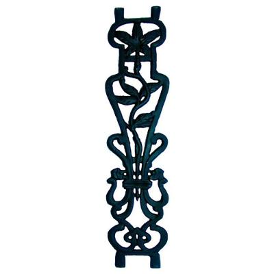 Grade Ferro Fundido Flor De Lírio Reta Escada Sacada 80X18Cm
