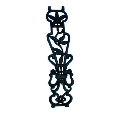 Grade De Ferro Fundido Flor De Lírio Curva Varanda 80X18Cm