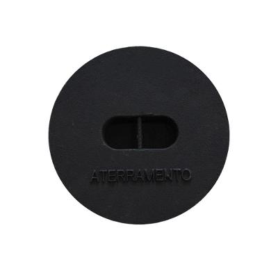 Tampa Tampão De Chão Aterramento Liso De Ferro Fundido 25Cm