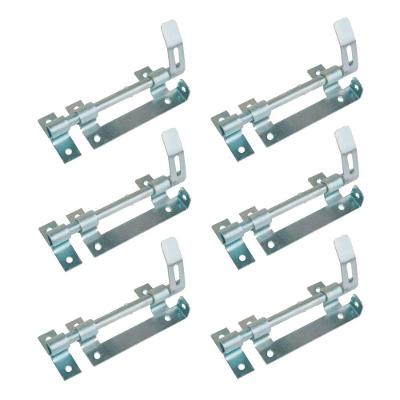 Kit 6 Trinco Ferrolho Para Portão Porteira Aço Zincado 180Mm.