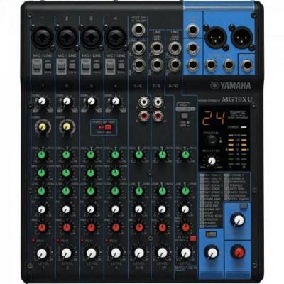 Mesa De Som Analógica Yamaha Mg10Xu 10 Canais 110V Preta.