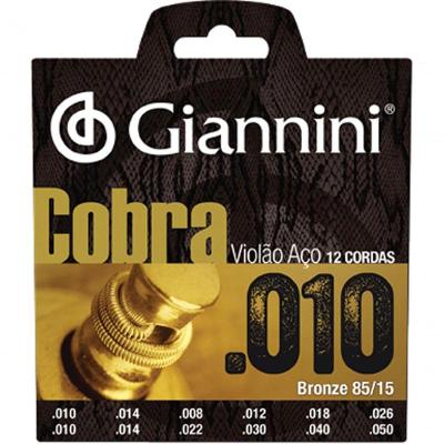Encordoamento Para Violao 12 Cordas Aco Cobra Bronze - Geef12m