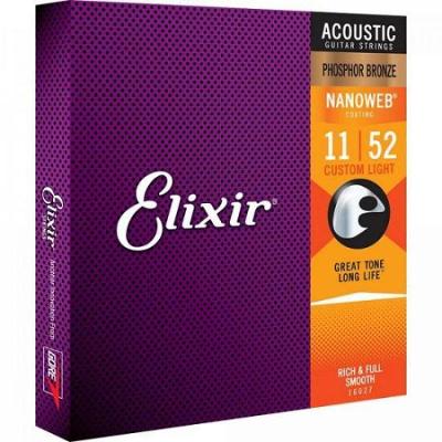 Encordoamento Para Violao .011 Custom Light Phosphor Elixir