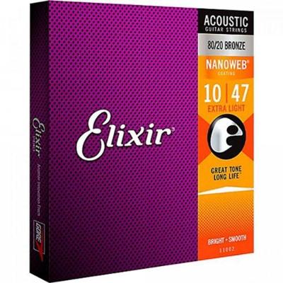 Encordoamento P/ Violão .010 Nanoweb 11002 Elixir