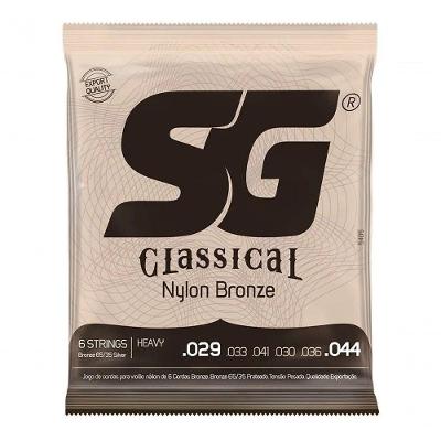 Encordoamento P-violão Nylon Bronze 65-35 Prata Tensão Alta Sg 0.029