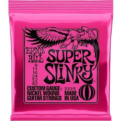 Encordoamento 009"-042" P-guitarra Super Slink Niquel Ernie Ball P02223